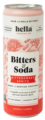 Hella Cocktail Bitters & Soda SPRITZ (RED) Aromatic (4 pack) 4pk 12oz