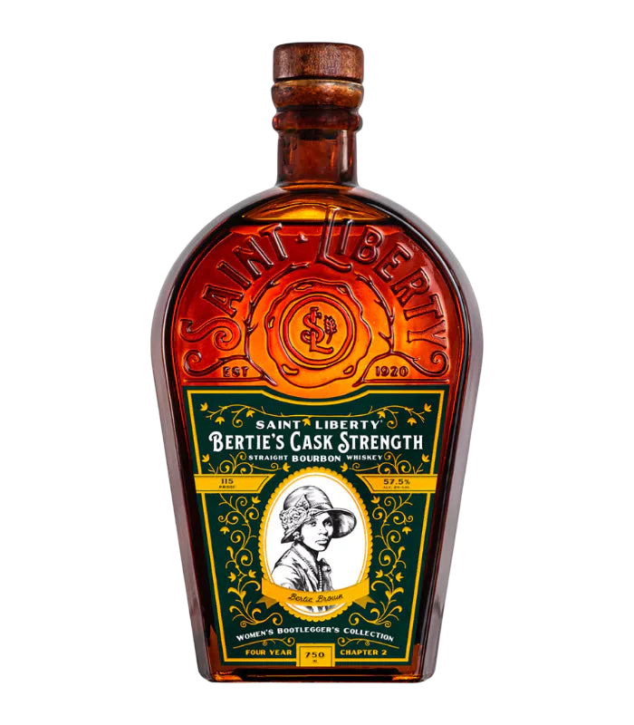 Saint Liberty Bertie's Mash Bill Cask Strength Straight Bourbon Proof 115 Bertie Brown 4 year 750 ml