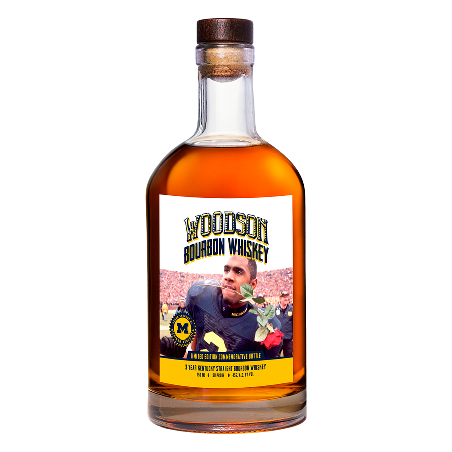 Woodson Whiskey University of Michigan Charles Woodson "Rose In Mouth" Limited Edition Commemorative 3 year 750ml