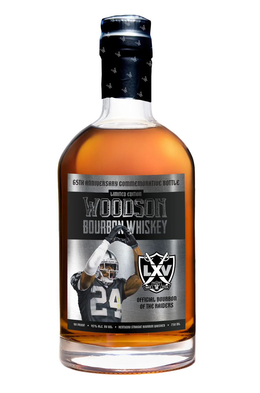 Woodson Whisky 65th Anniversary Limited Edition Charles Woodson Raiders 750 ML